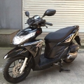 Gas legales calle Scooter ciclomotor 125cc negro 